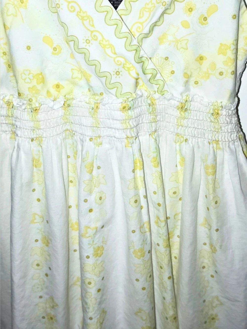 Vintage George White With Yellow& Green Floral Sundress for Girls